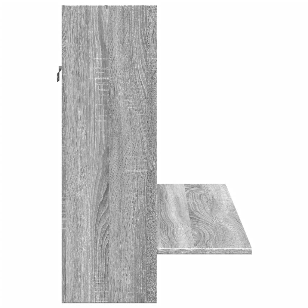 vidaXL Escritorio de pared madera ingeniería gris Sonoma 105x48x75 cm