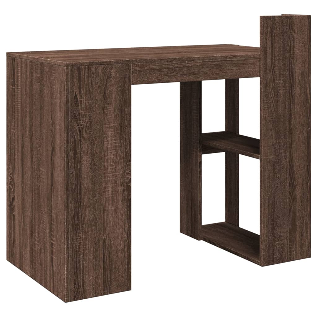 vidaXL Escritorio madera de ingeniería marrón roble 103,5x56,5x94 cm