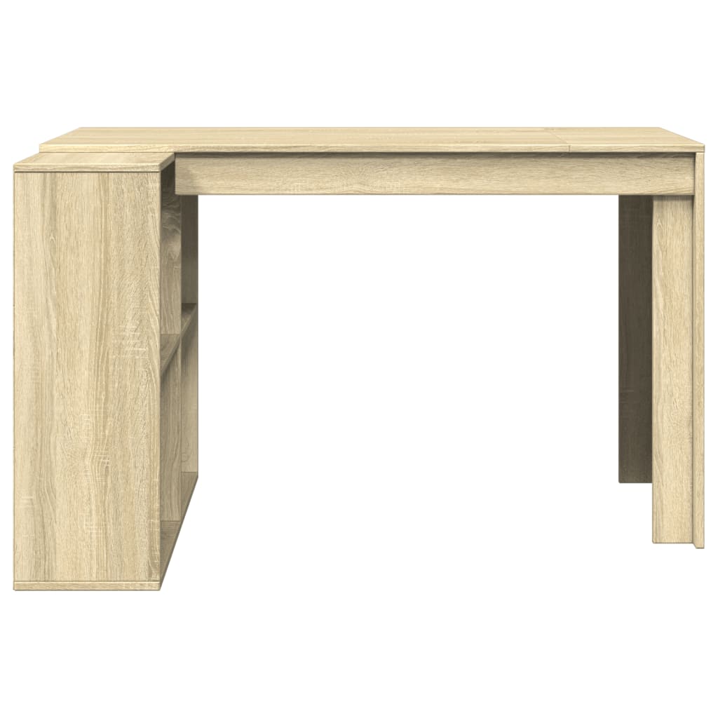 vidaXL Escritorio madera de ingeniería roble Sonoma 123,5x73,5x75 cm