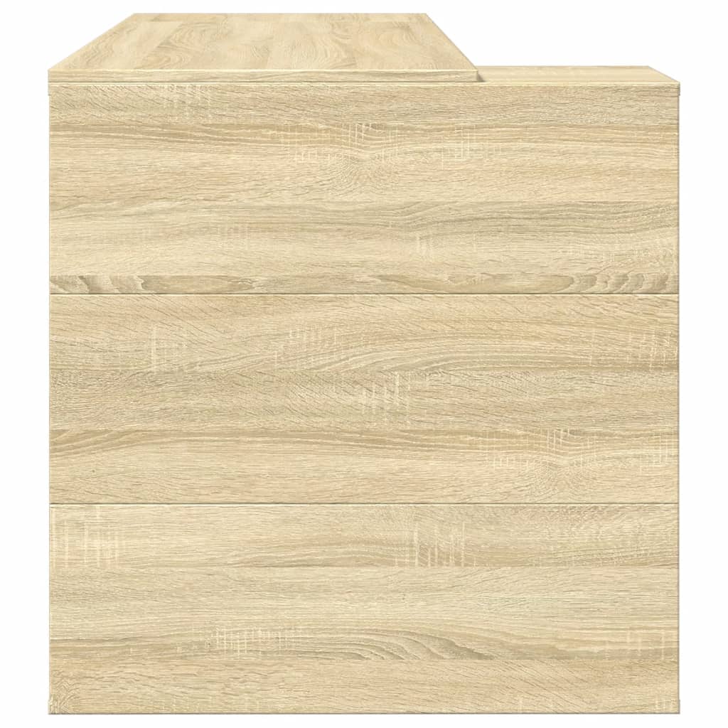 vidaXL Escritorio madera de ingeniería roble Sonoma 123,5x73,5x75 cm