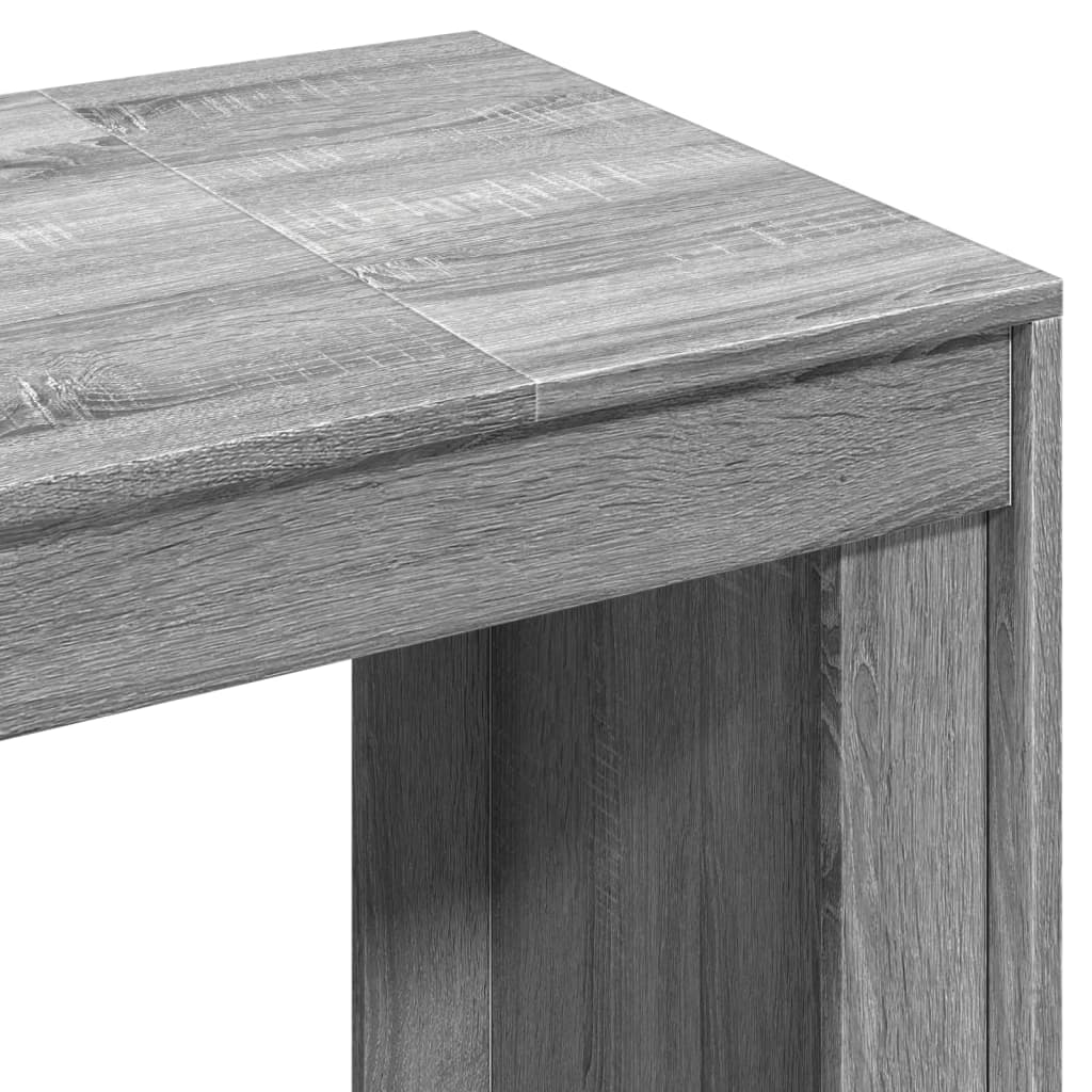 vidaXL Escritorio de oficina madera ingeniería gris 123,5x73,5x75 cm