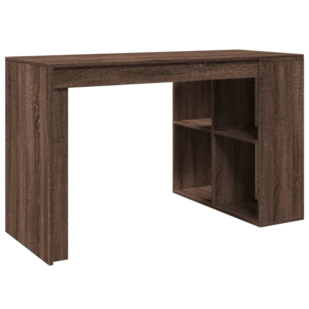 vidaXL Escritorio madera de ingeniería marrón roble 123,5x73,5x75 cm