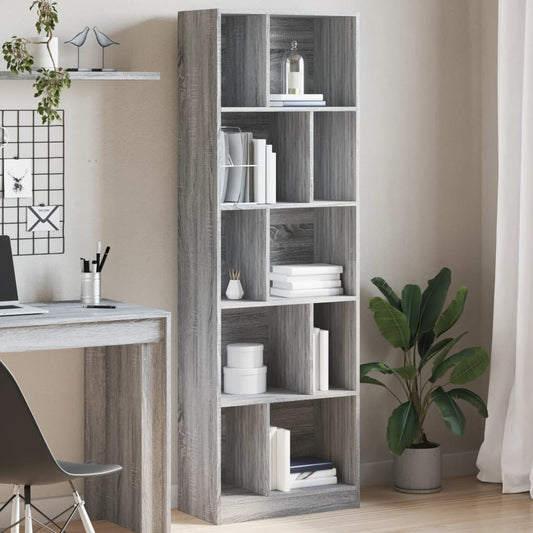 vidaXL Estantería madera de ingeniería gris Sonoma 57x28,5x174 cm