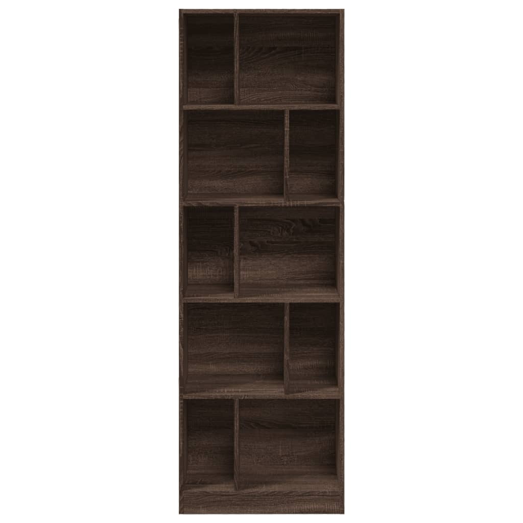 vidaXL Estantería madera de ingeniería marrón roble 57x28,5x174 cm