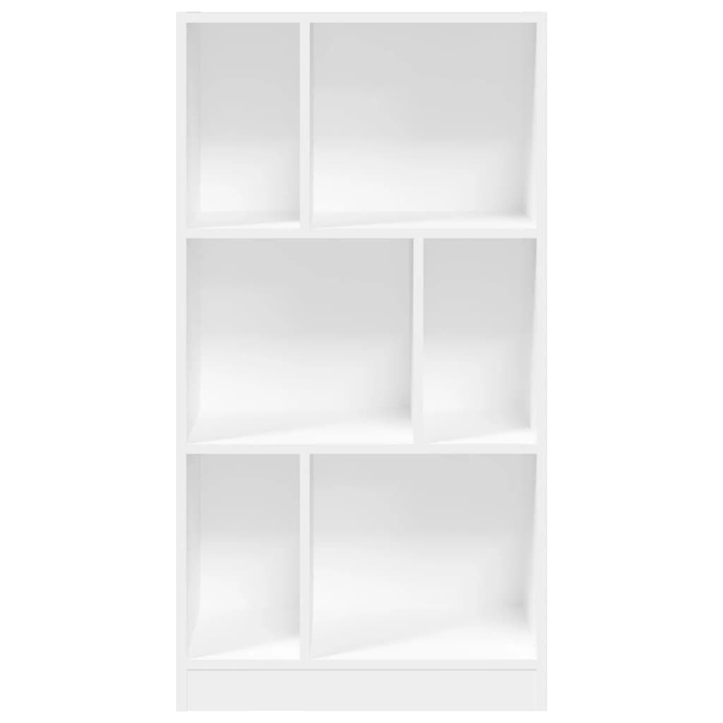 vidaXL Estantería de madera de ingeniería blanca 57x28,5x141 cm