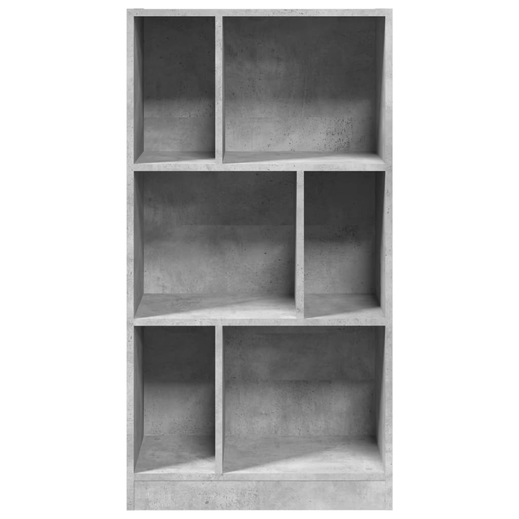 vidaXL Estantería madera de ingeniería gris hormigón 57x28,5x107,5 cm