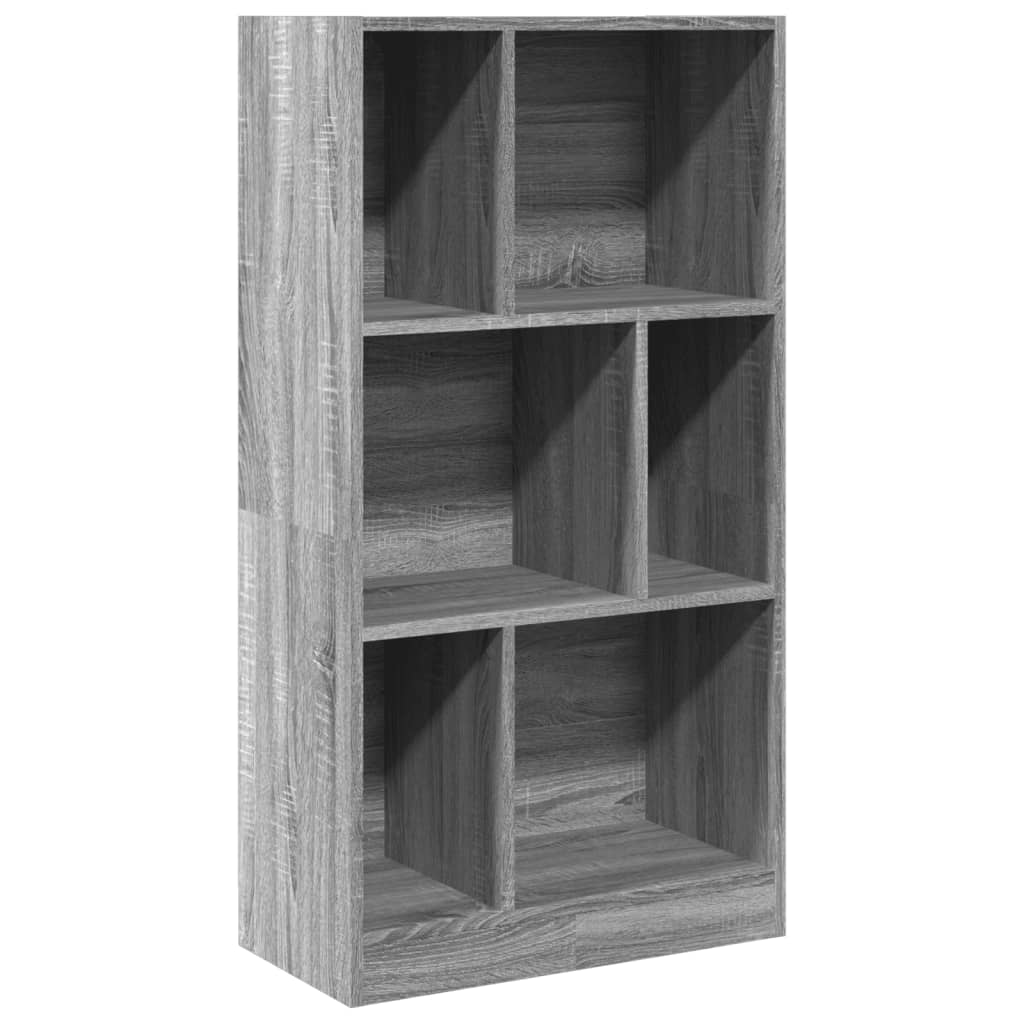 vidaXL Estantería madera de ingeniería gris Sonoma 57x28,5x107,5 cm