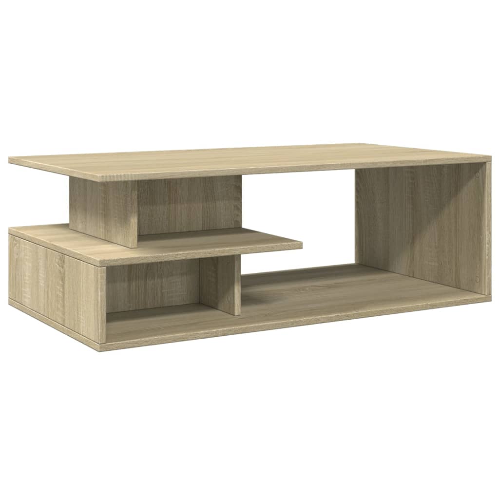 vidaXL Mesa de centro madera de ingeniería roble Sonoma 102x55x35 cm