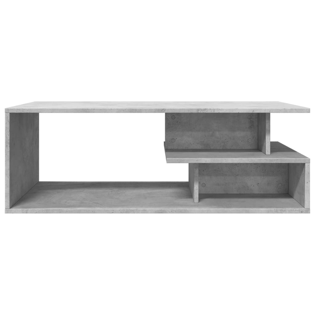 vidaXL Mesa de centro madera de ingeniería gris hormigón 102x55x35 cm