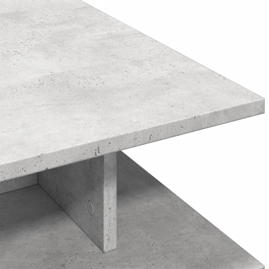 vidaXL Mesa de centro madera de ingeniería gris hormigón 102x55x35 cm