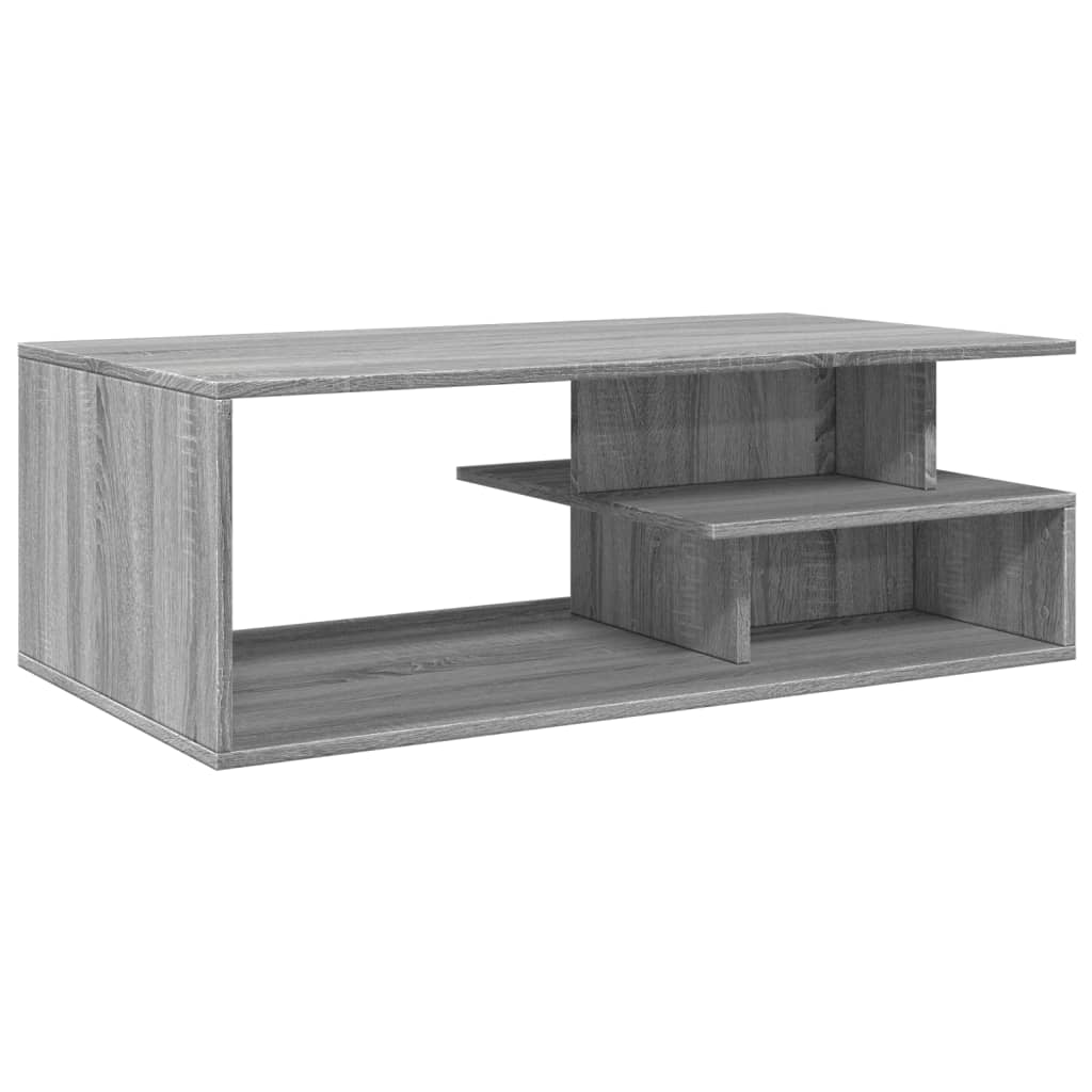 vidaXL Mesa de centro madera de ingeniería gris Sonoma 102x55x35 cm