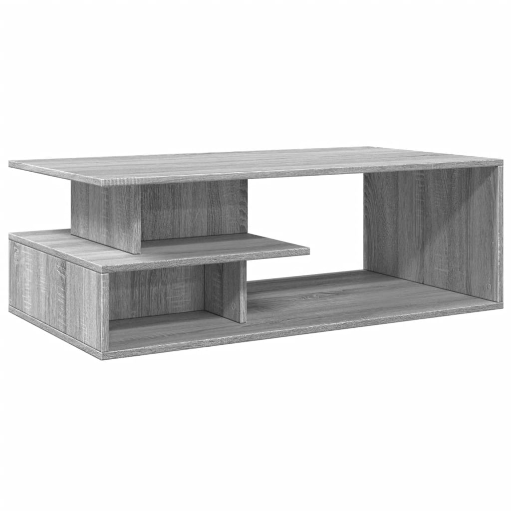 vidaXL Mesa de centro madera de ingeniería gris Sonoma 102x55x35 cm