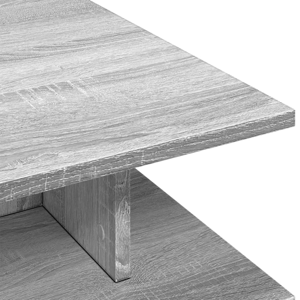 vidaXL Mesa de centro madera de ingeniería gris Sonoma 102x55x35 cm