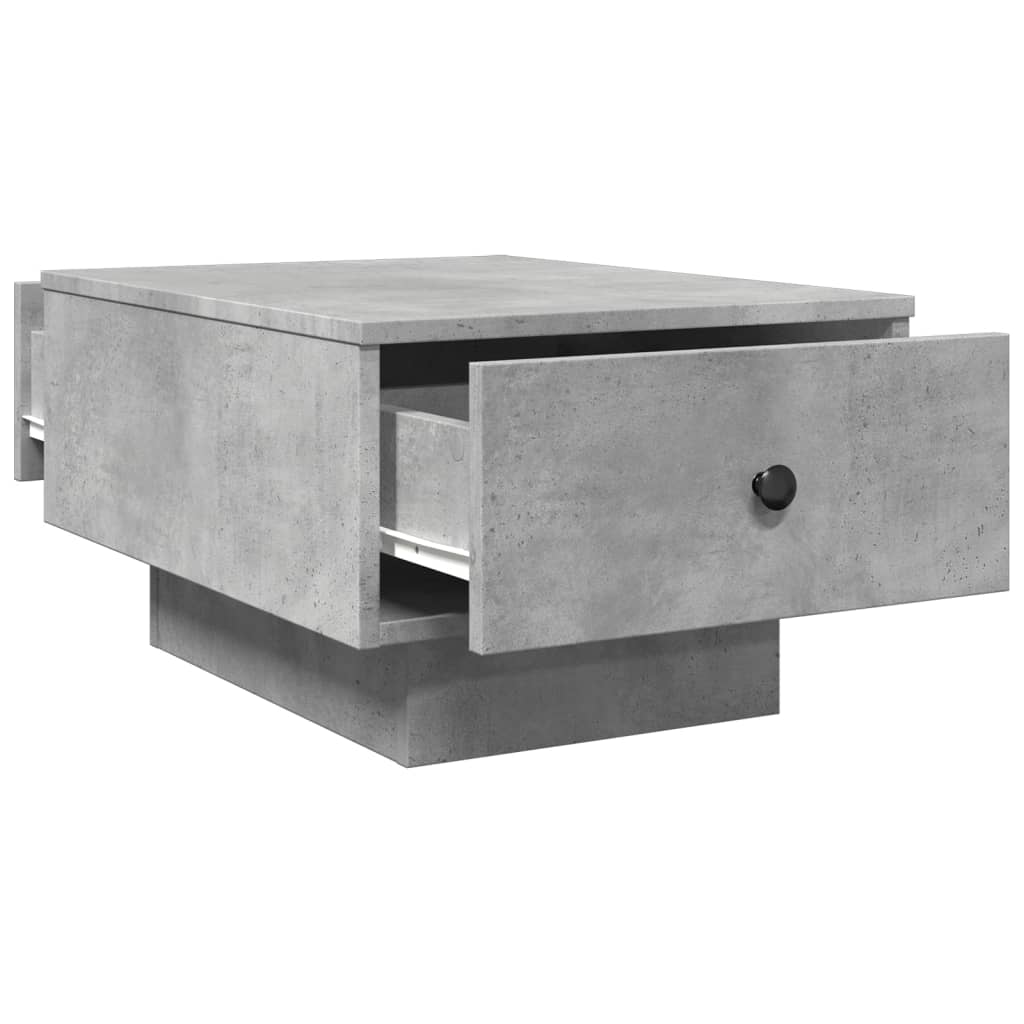 vidaXL Mesa de centro madera de ingeniería gris hormigón 60x45x31 cm