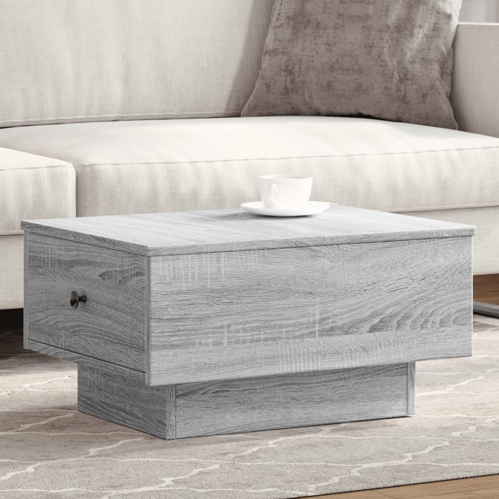 vidaXL Mesa de centro madera contrachapada gris Sonoma 60x45x31 cm