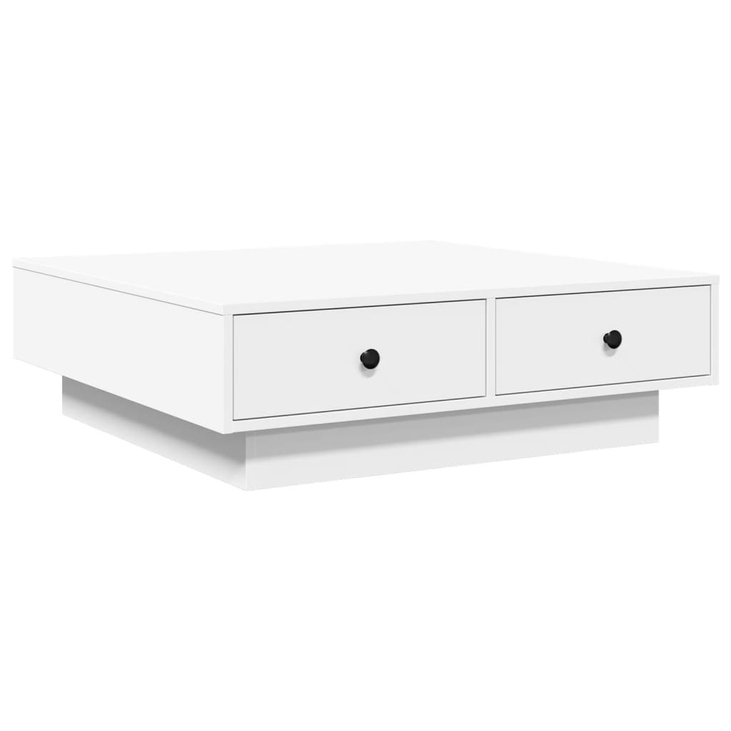 vidaXL Mesa de centro madera contrachapada blanco 90x90x28 cm