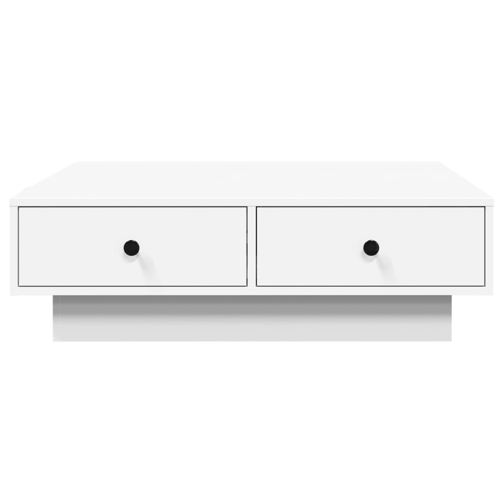 vidaXL Mesa de centro madera contrachapada blanco 90x90x28 cm