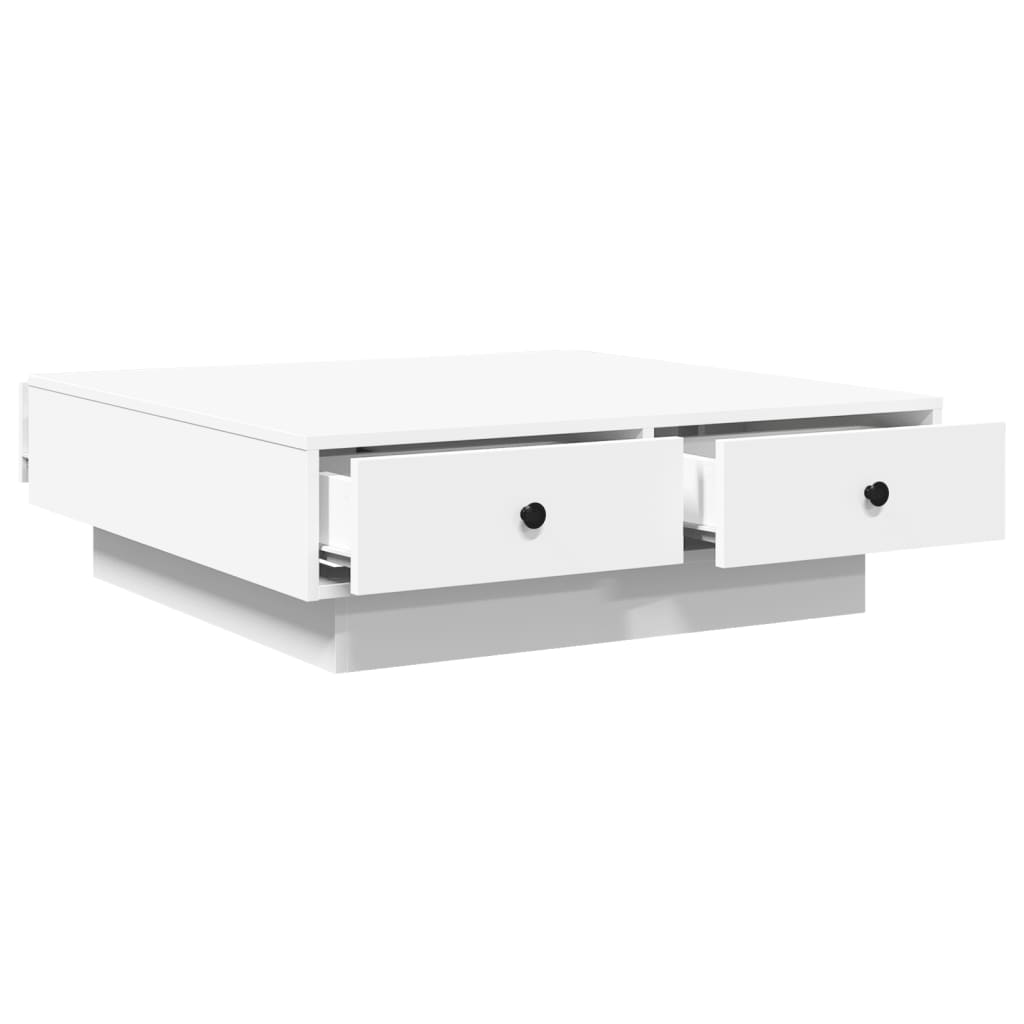 vidaXL Mesa de centro madera contrachapada blanco 90x90x28 cm