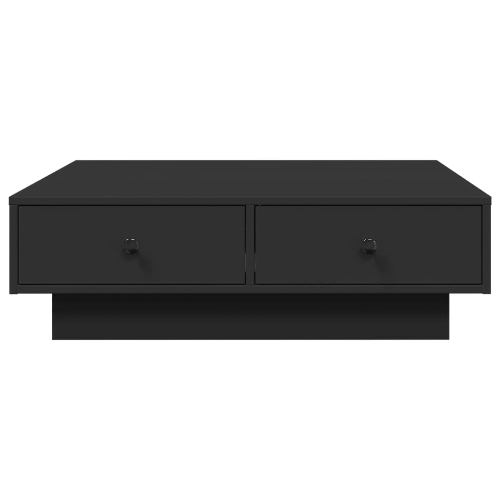 vidaXL Mesa de centro madera contrachapada negro 90x90x28 cm