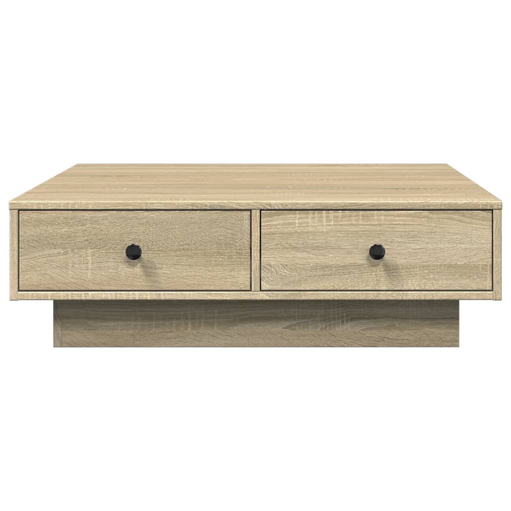 vidaXL Mesa de centro madera de ingeniería roble Sonoma 90x90x28 cm