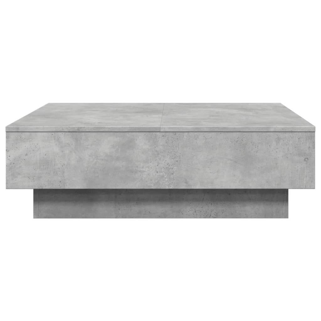 vidaXL Mesa de centro madera de ingeniería gris hormigón 90x90x28 cm