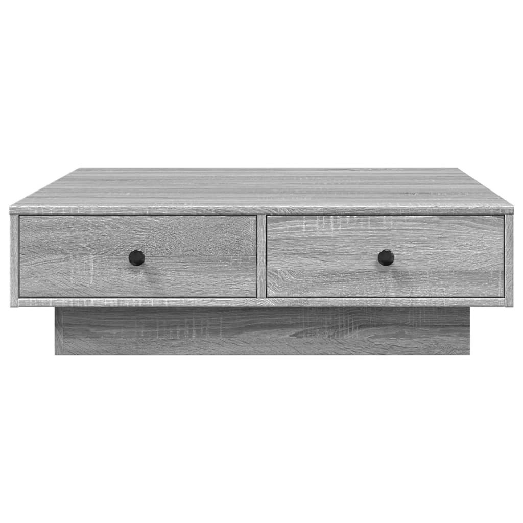 vidaXL Mesa de centro madera de ingeniería gris Sonoma 90x90x28 cm