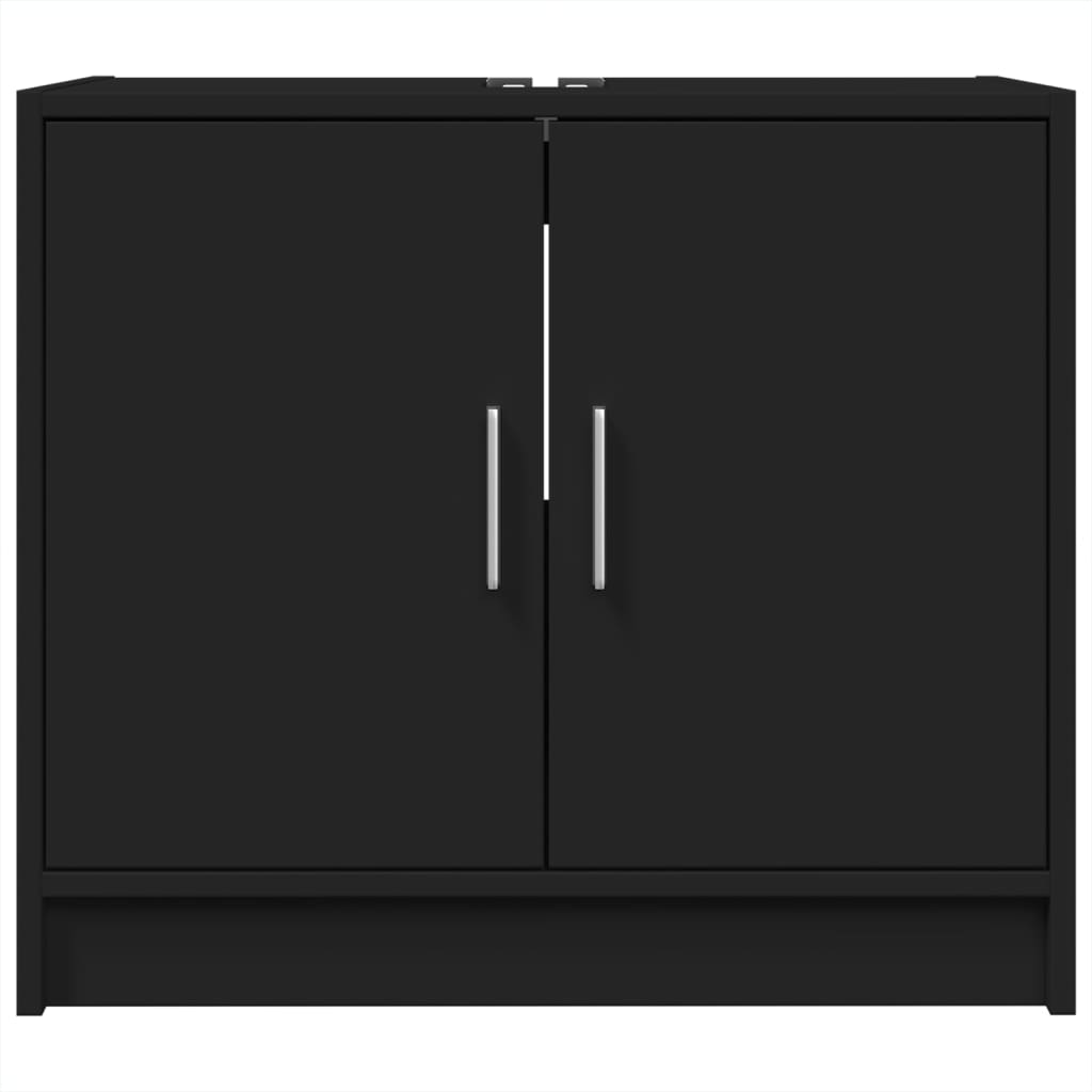 vidaXL Armario para lavabo madera de ingeniería negro 63x29x55 cm