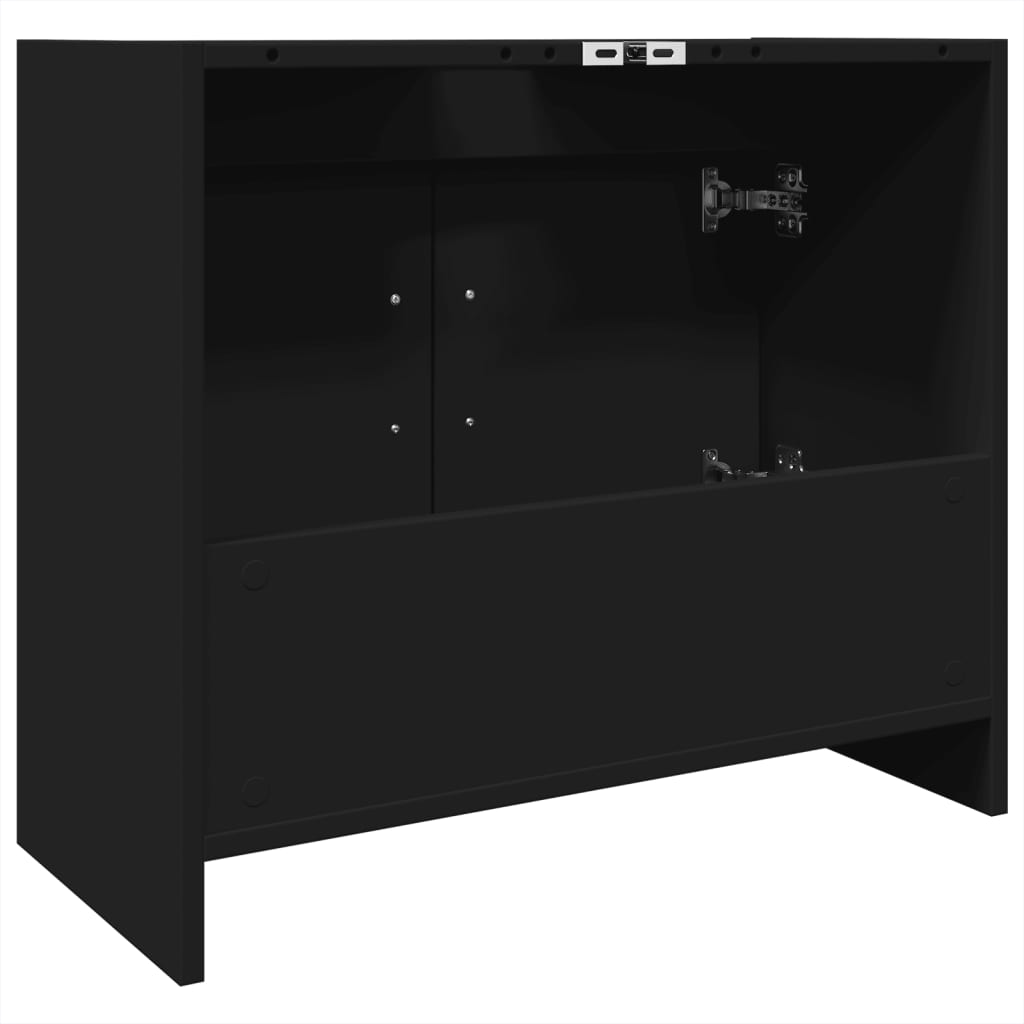 vidaXL Armario para lavabo madera de ingeniería negro 63x29x55 cm