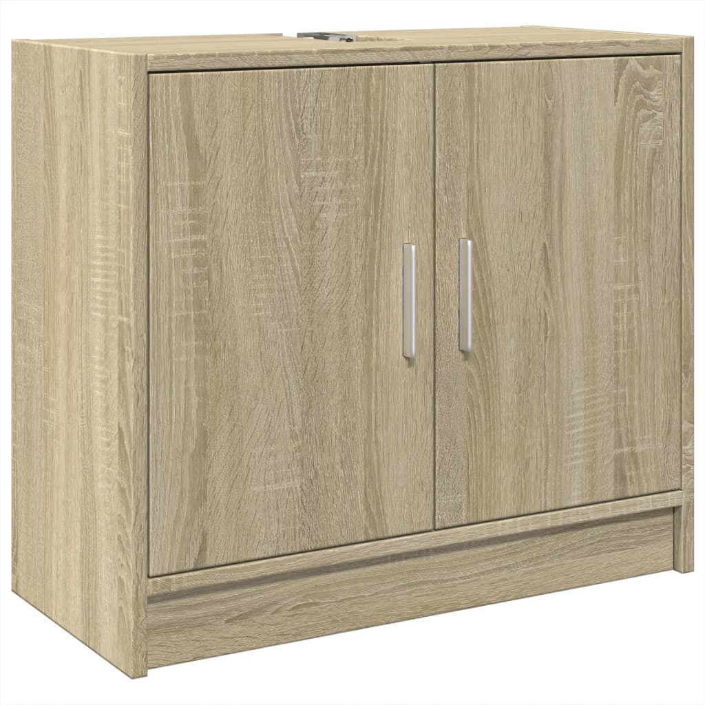 vidaXL Armario de lavabo madera de ingeniería roble Sonoma 63x29x55 cm