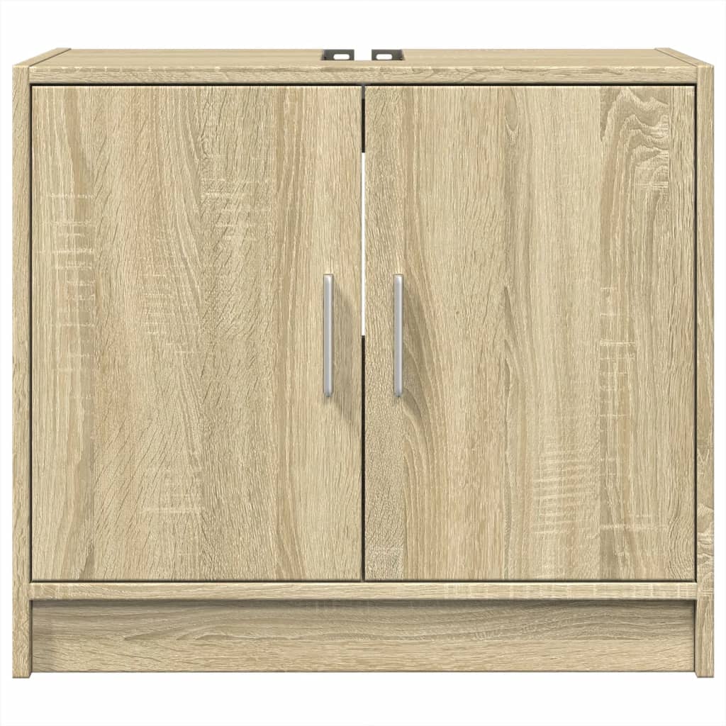 vidaXL Armario de lavabo madera de ingeniería roble Sonoma 63x29x55 cm