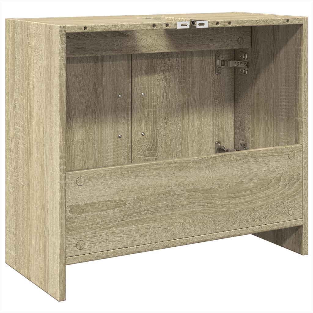 vidaXL Armario de lavabo madera de ingeniería roble Sonoma 63x29x55 cm