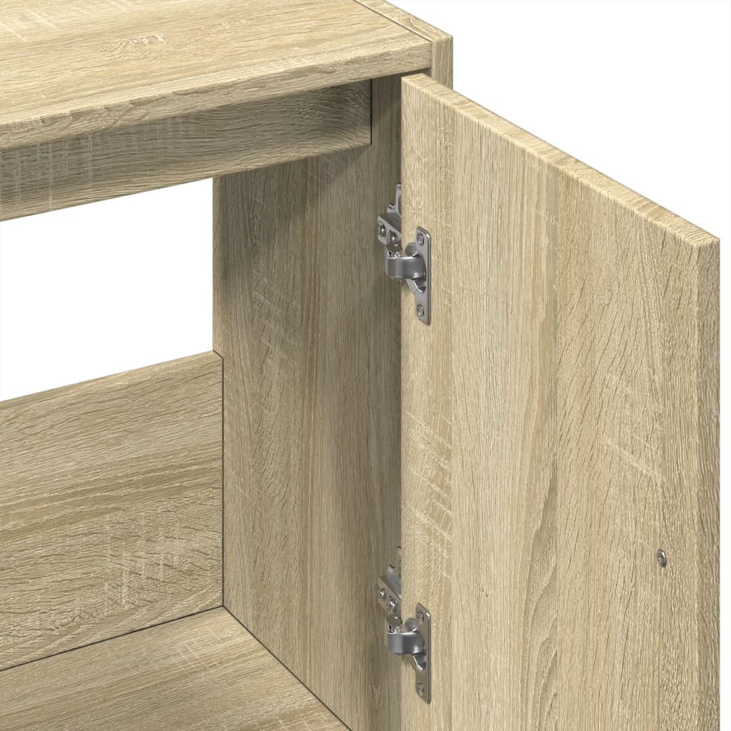 vidaXL Armario de lavabo madera de ingeniería roble Sonoma 63x29x55 cm