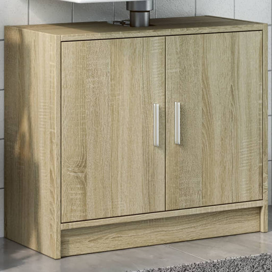 vidaXL Armario de lavabo madera de ingeniería roble Sonoma 63x29x55 cm