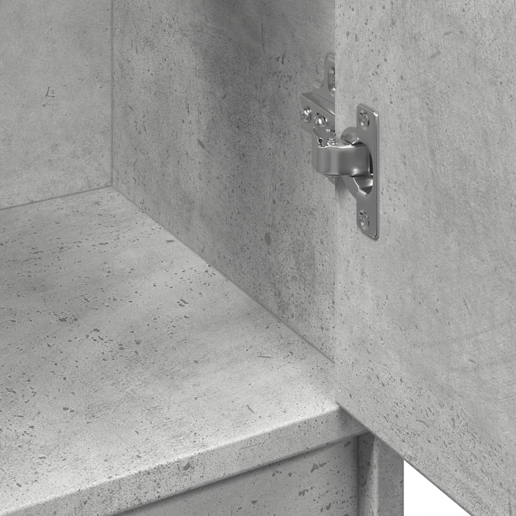 vidaXL Armario de lavabo madera ingeniería gris hormigón 63x29x55 cm