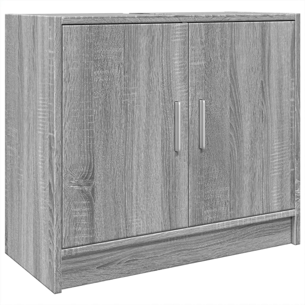 vidaXL Armario de lavabo madera de ingeniería gris Sonoma 63x29x55 cm