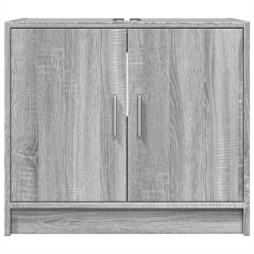 vidaXL Armario de lavabo madera de ingeniería gris Sonoma 63x29x55 cm