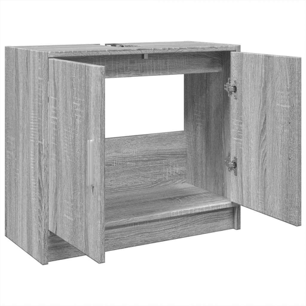 vidaXL Armario de lavabo madera de ingeniería gris Sonoma 63x29x55 cm