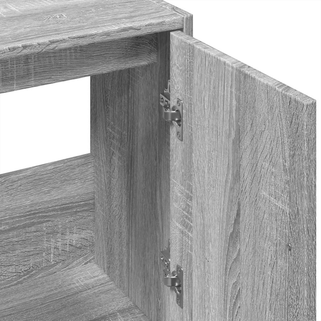 vidaXL Armario de lavabo madera de ingeniería gris Sonoma 63x29x55 cm