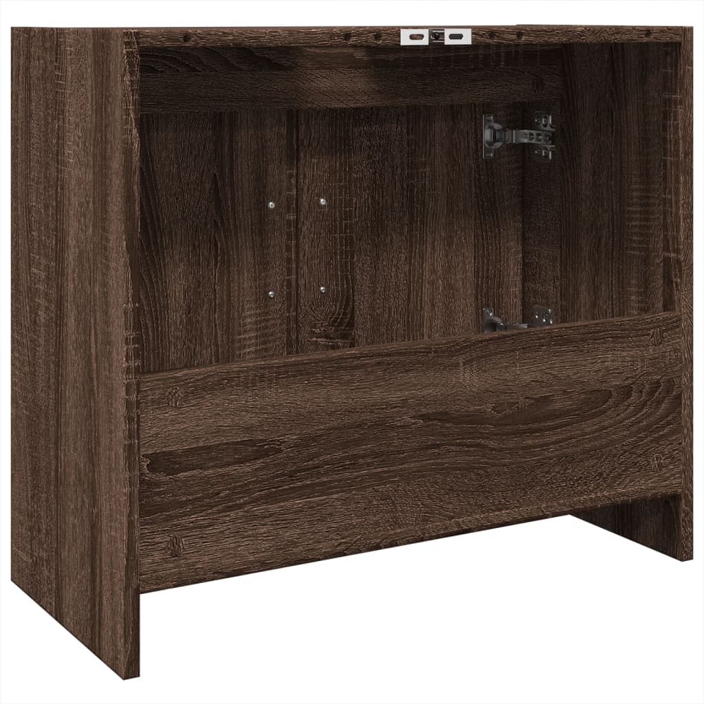 vidaXL Armario de lavabo madera ingeniería marrón roble 63x29x55 cm