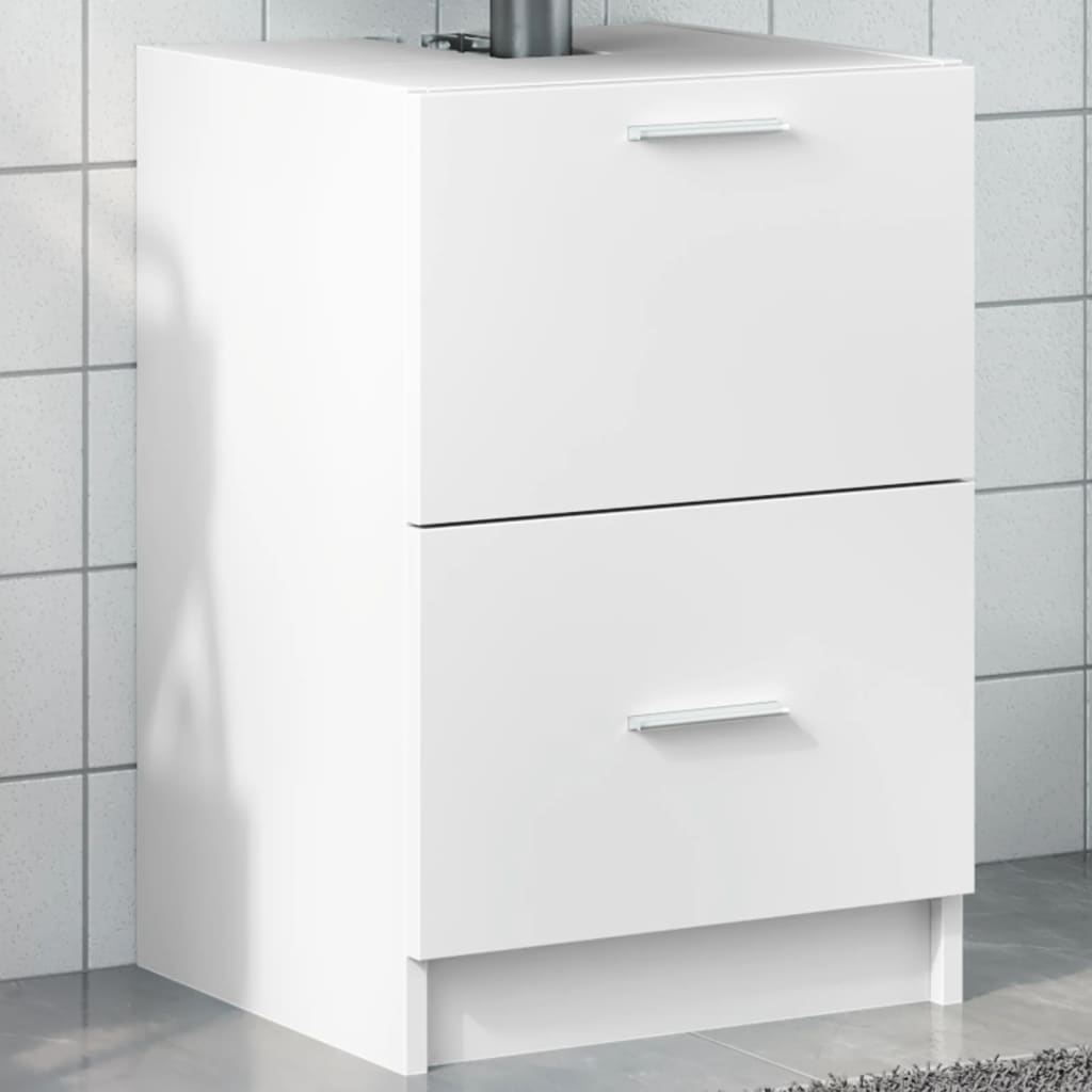 vidaXL Armario de lavabo madera de ingeniería blanco 40x37x59 cm