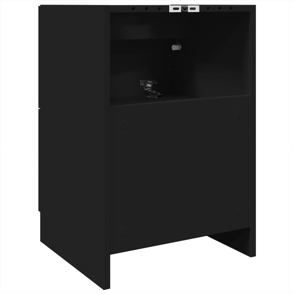 vidaXL Armario de lavabo madera de ingeniería negro 40x37x59 cm