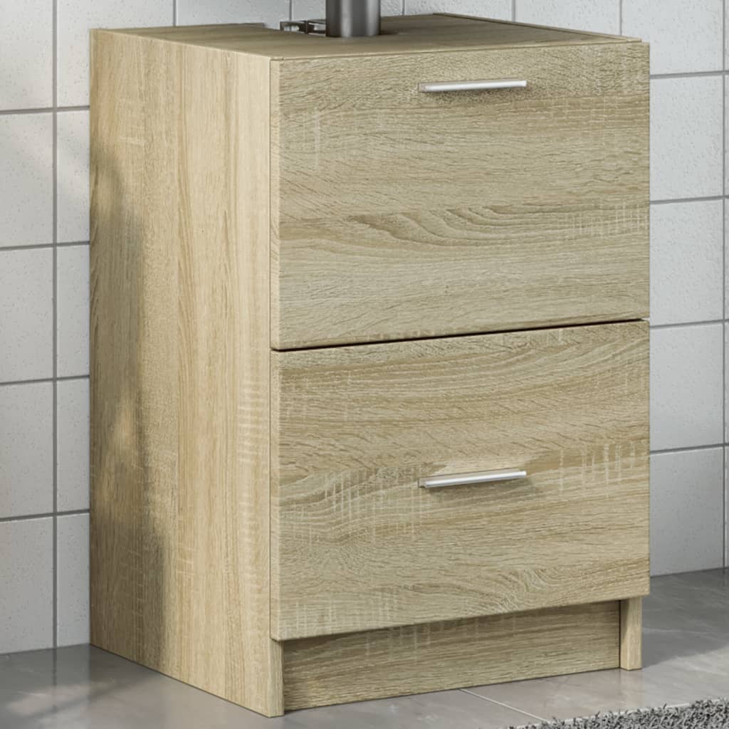 vidaXL Armario de lavabo madera de ingeniería roble Sonoma 40x37x59 cm