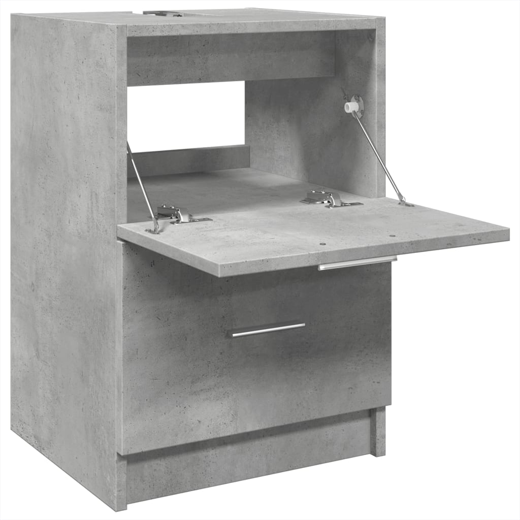 vidaXL Armario de lavabo madera ingeniería gris hormigón 40x37x59 cm