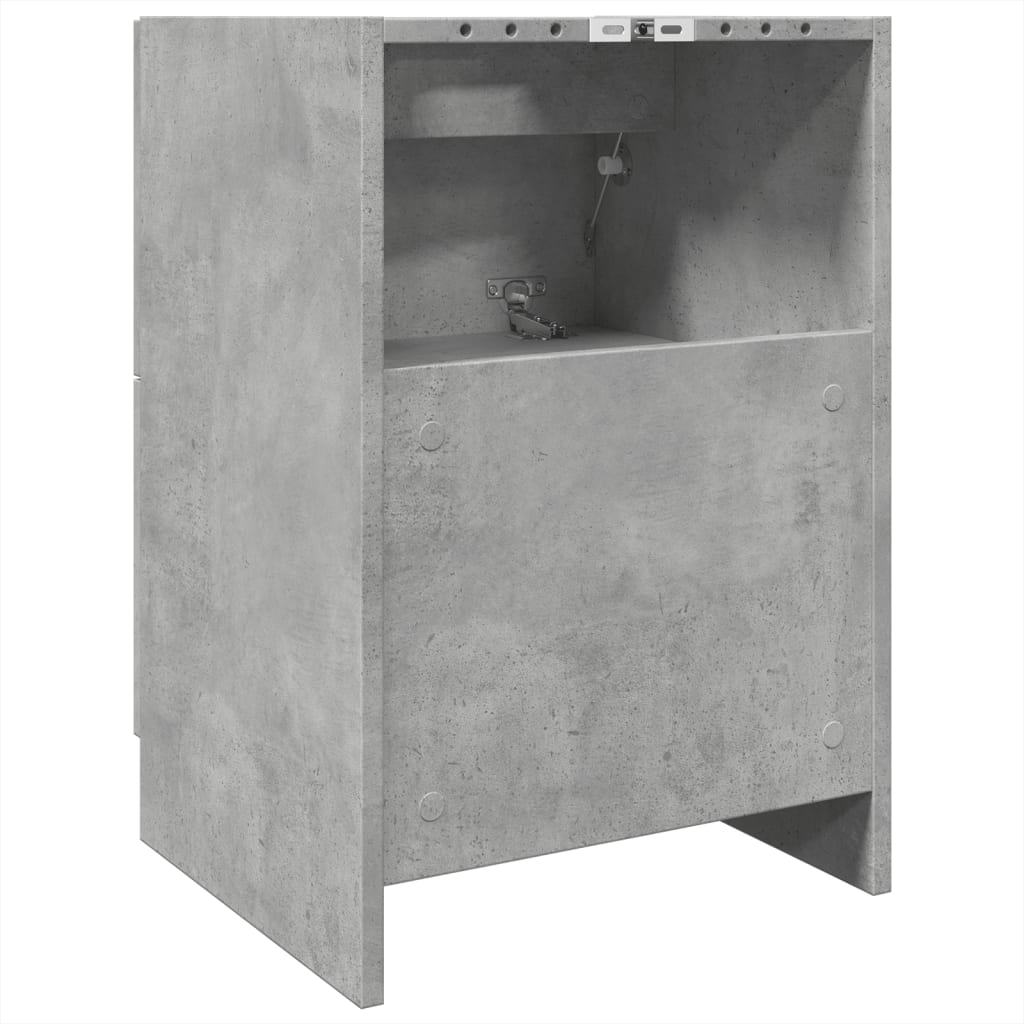 vidaXL Armario de lavabo madera ingeniería gris hormigón 40x37x59 cm