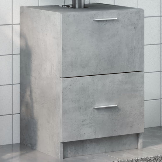 vidaXL Armario de lavabo madera ingeniería gris hormigón 40x37x59 cm