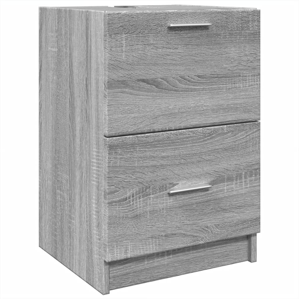 vidaXL Armario de lavabo madera de ingeniería gris Sonoma 40x37x59 cm