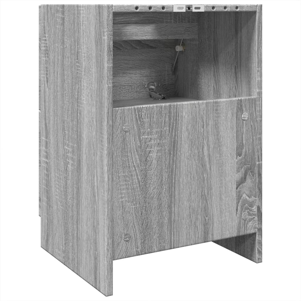 vidaXL Armario de lavabo madera de ingeniería gris Sonoma 40x37x59 cm