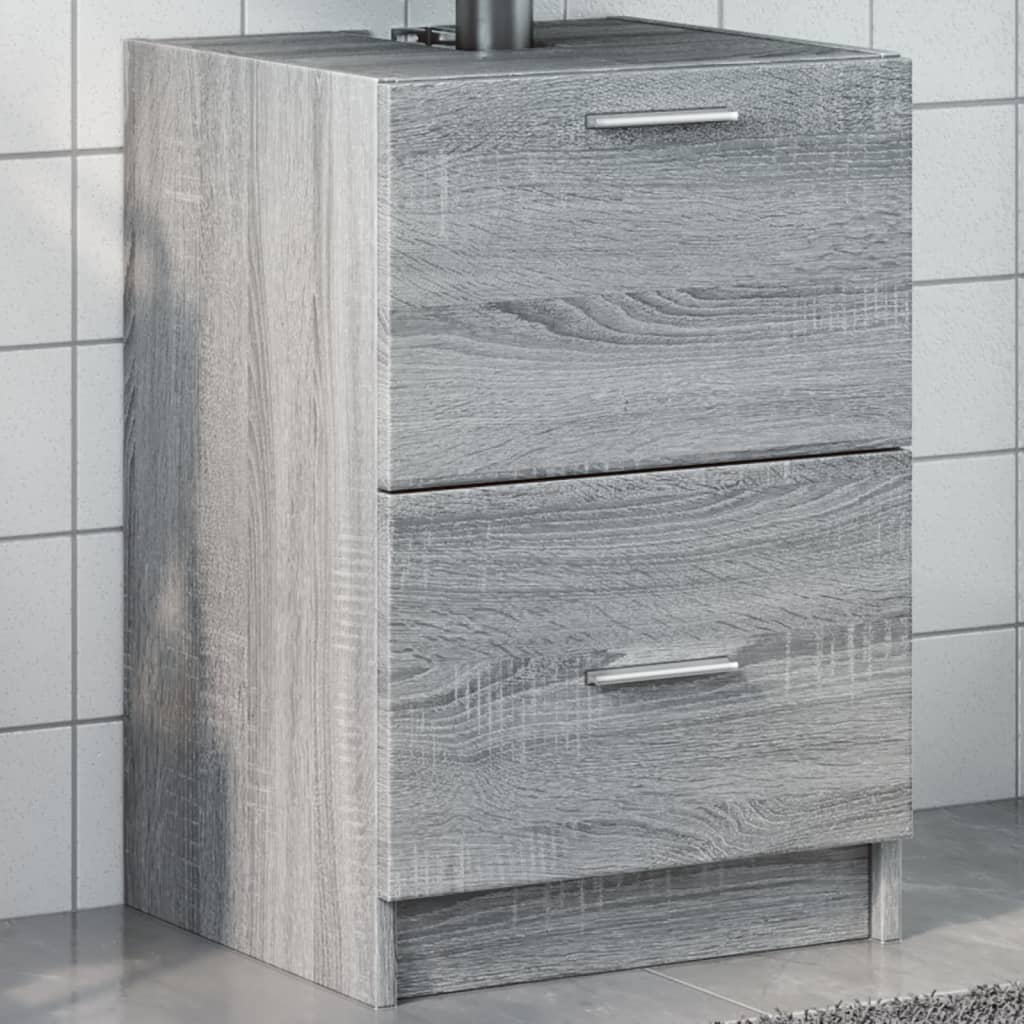 vidaXL Armario de lavabo madera de ingeniería gris Sonoma 40x37x59 cm