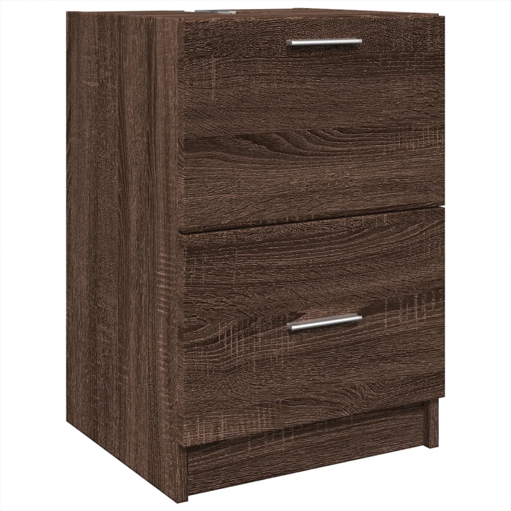 vidaXL Armario de lavabo madera de ingeniería marrón roble 40x37x59 cm