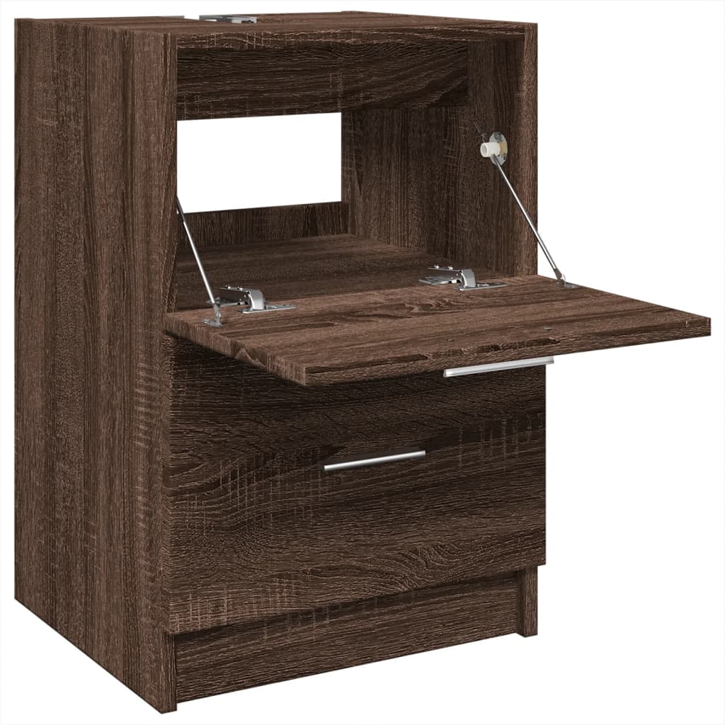 vidaXL Armario de lavabo madera de ingeniería marrón roble 40x37x59 cm